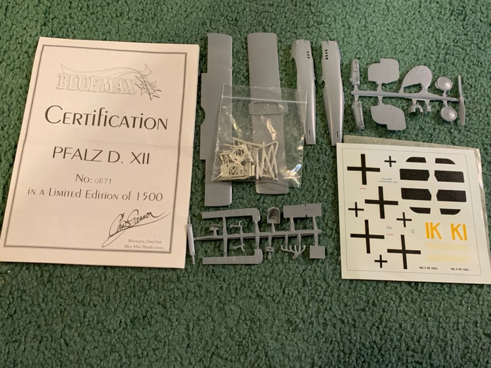 Blue Max 1/48 Pfalz D.XII Limited Edition Model Kit