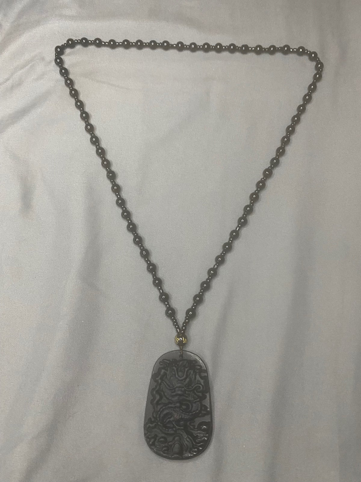 Grade (A) real Black Jade Dragon necklace unisex brand new fine