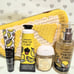 Bath & body works 5 item iced lemon pound cake & lemon wristlet bag gift set