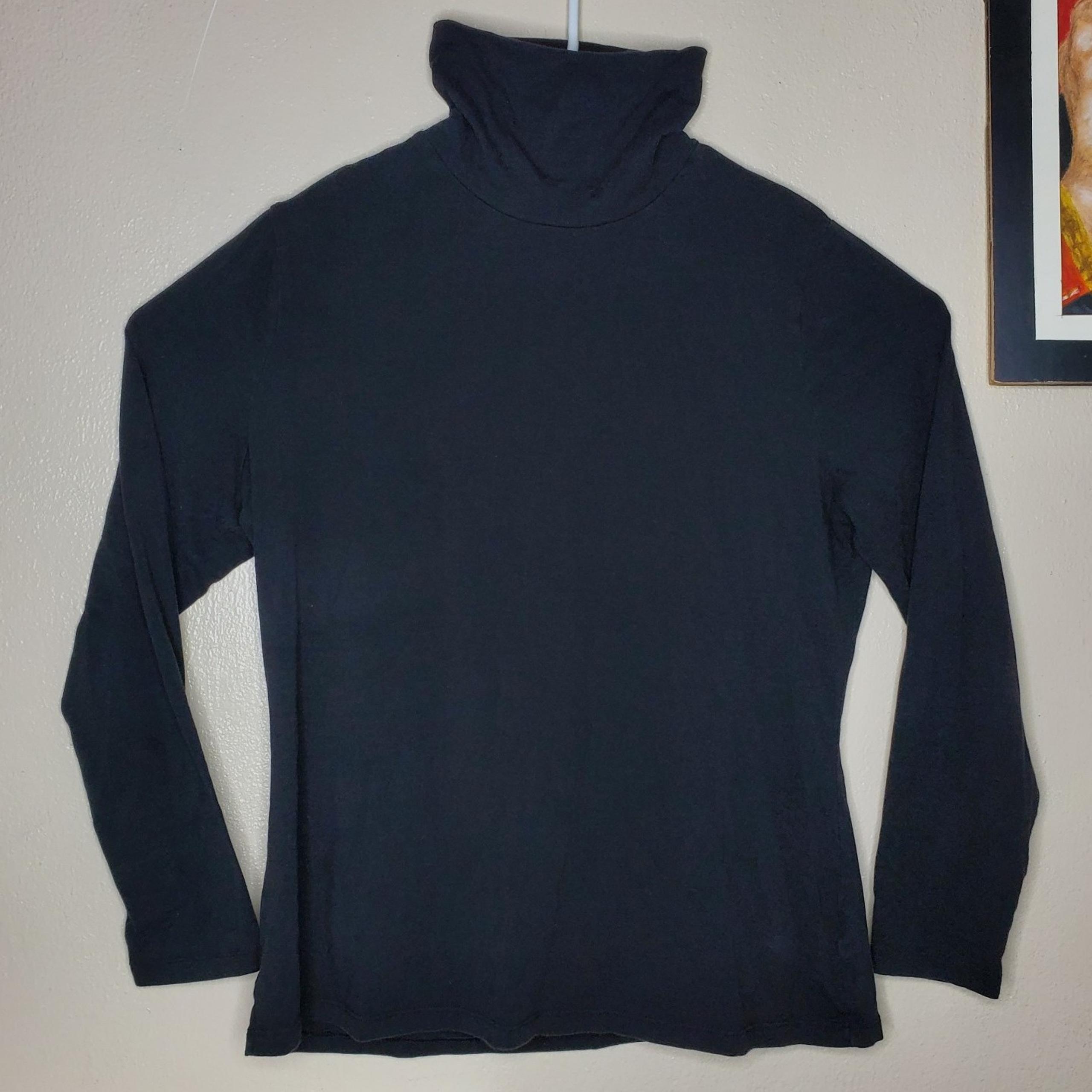 Time and Tru Women's Turtleneck Top Size XXL (20) Black Long Sleeve Stretchy