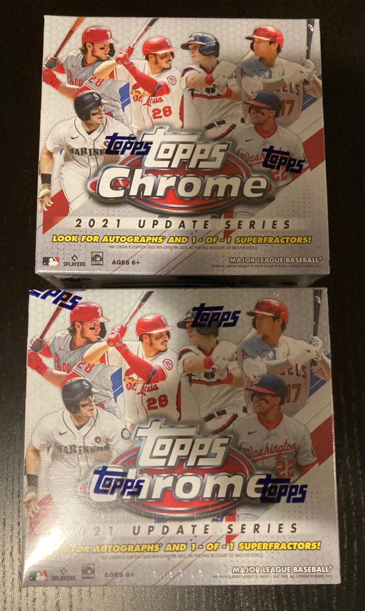 Lot of 2: 2021 TOPPS Chrome Update Baseball Mega Boxes