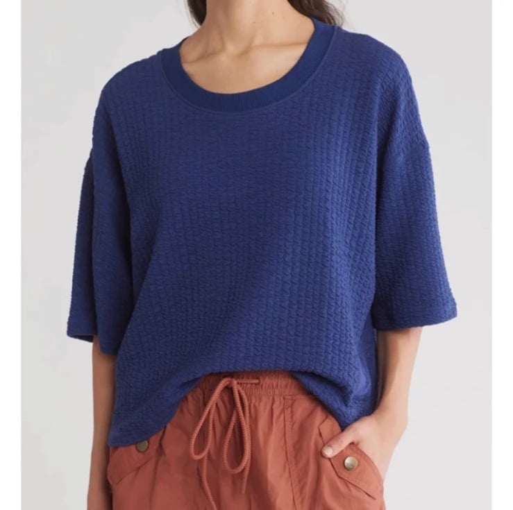 Free People Inspire Textured Tee NWT