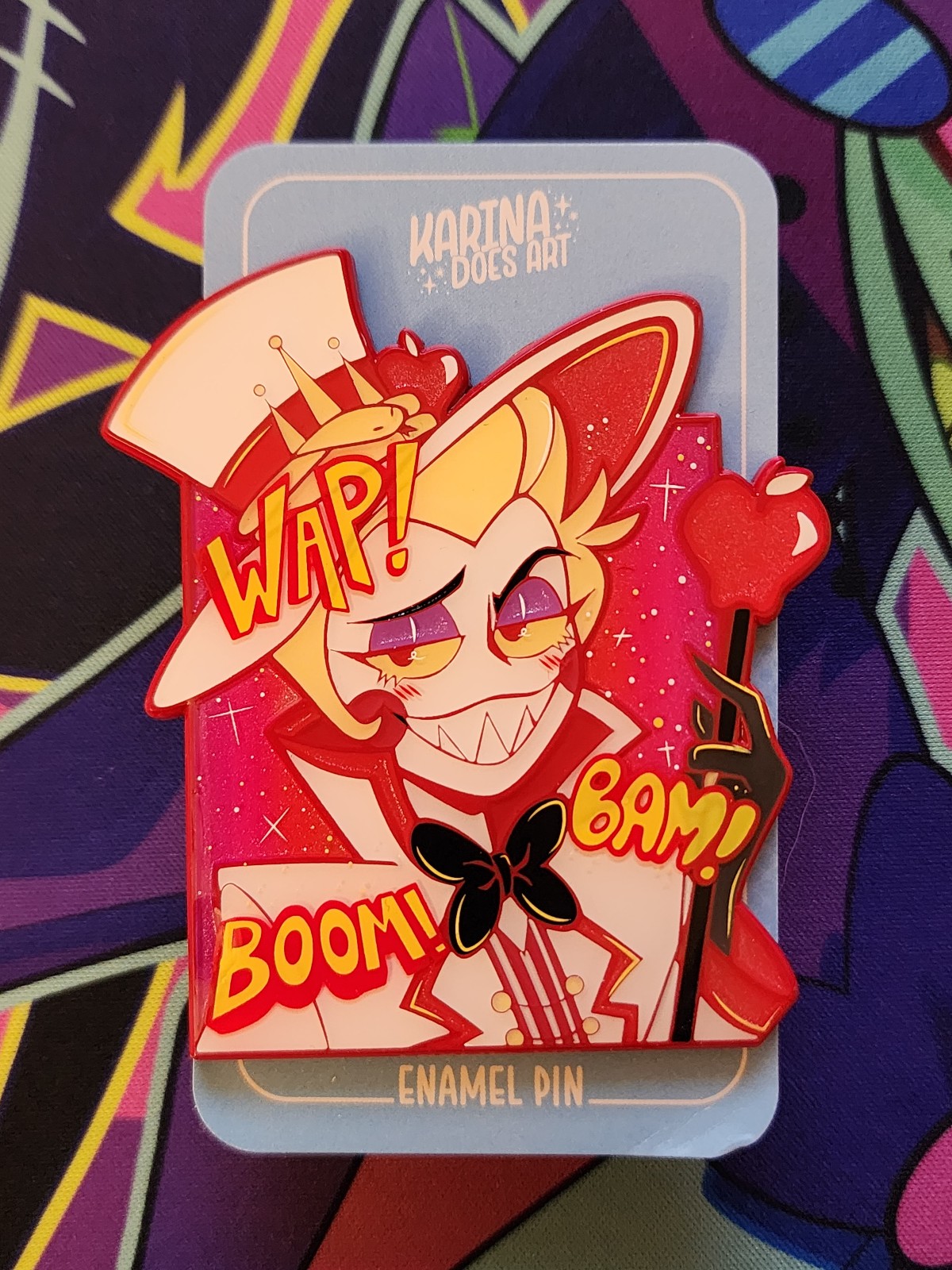 Hazbin Hotel Karina Lucifer Enamel Pin