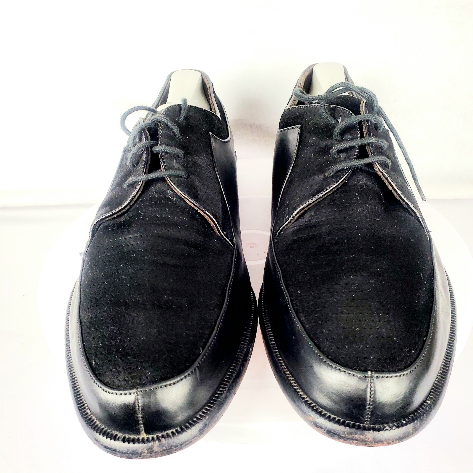 Continental BALLY Switzland black suede n leather dress shoes Size- 10M
