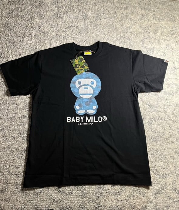 Bape honeycomb camo baby Milo black/blue Tee