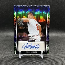 2024 Leaf Metal Thanksgiving JOHN SMOLTZ Auto 1/1 Black Pilgrim Hat Braves