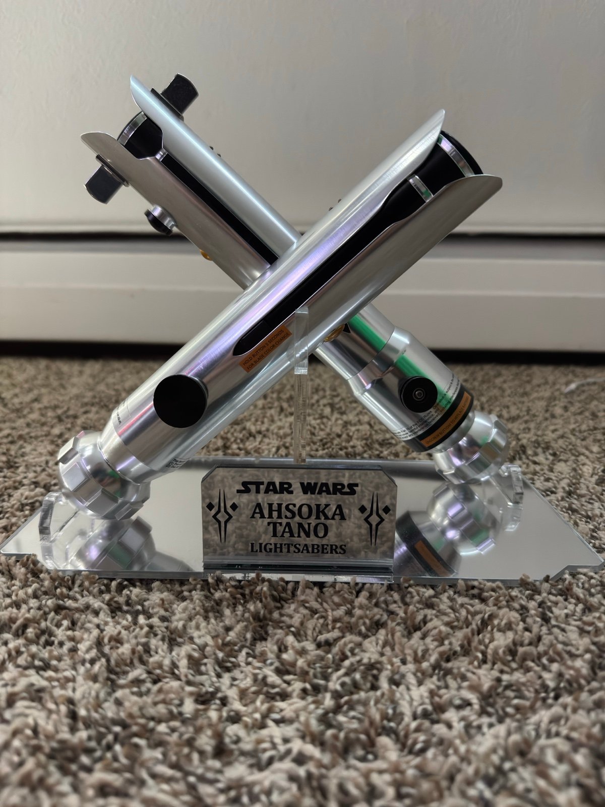 Ahsoka Tano Legacy Lightsabers W/ Custom Stand