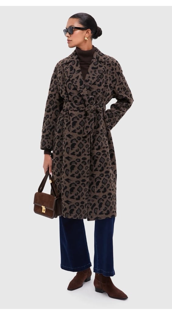 TUCKERNUCK Cheetah Abbott Wrap Coat - Small