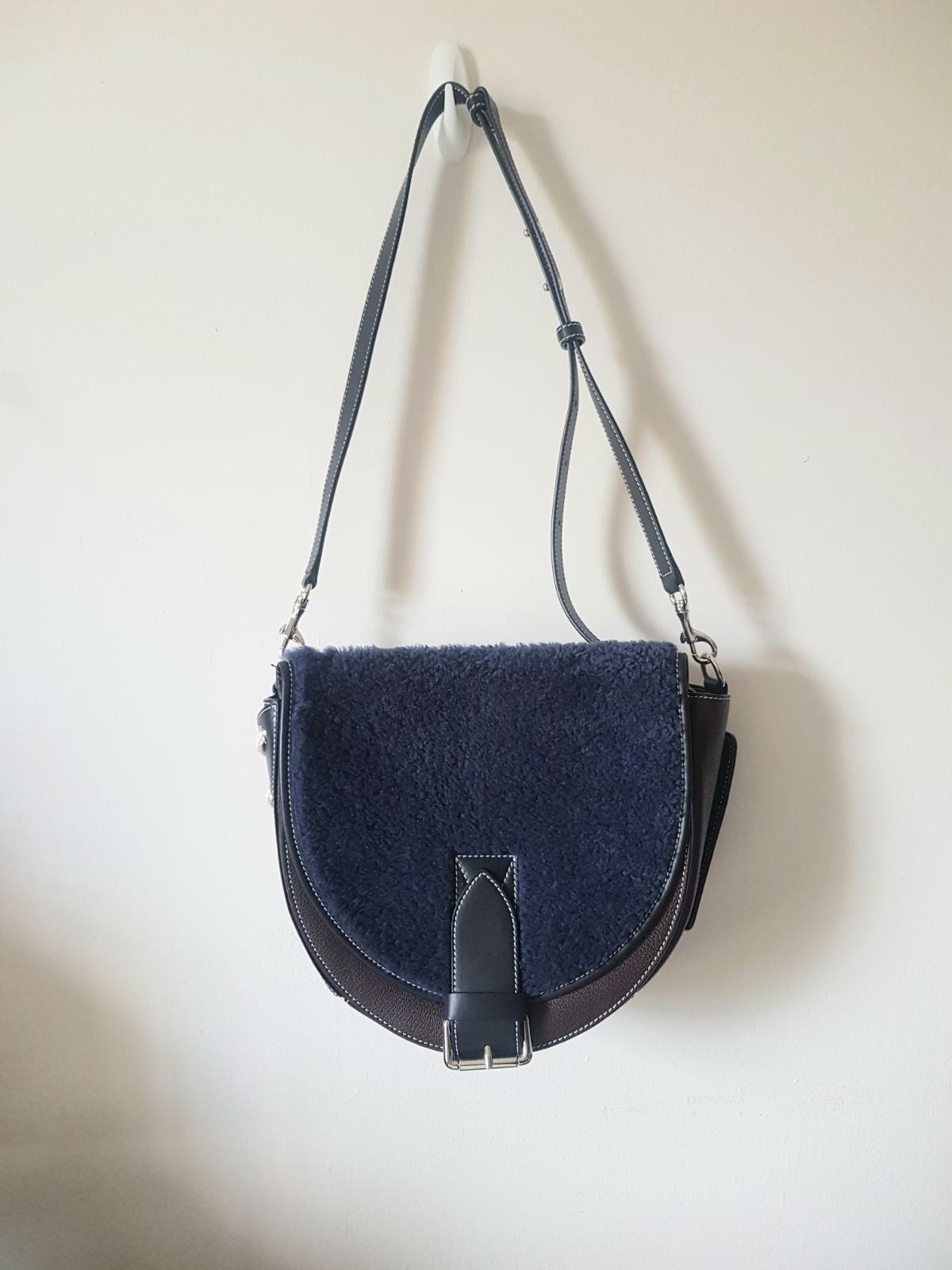 J.W. Anderson Shearling Saddle Bag