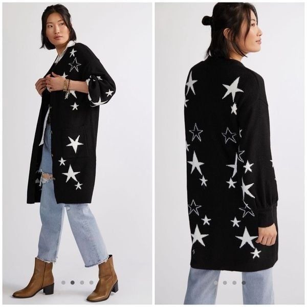 Anthropologie Stars Longline Cardigan Size XS