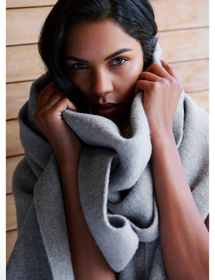 Alo Yoga Merino Wool Oversized Scarf - hazy heather grey
