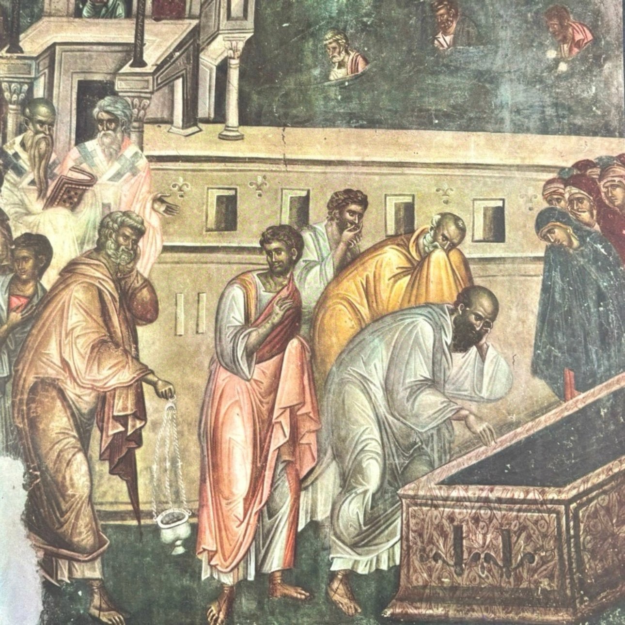 Original Vintage Fine Art Print Poster Medieval Yugoslavia Wall Frescoes Antique