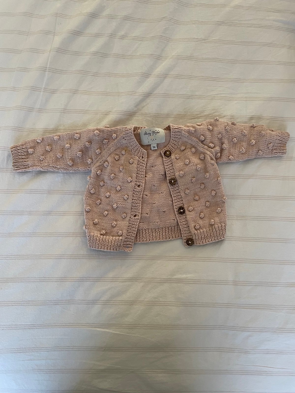 Shirley Bredal Pink Knit Bubble Cardigan