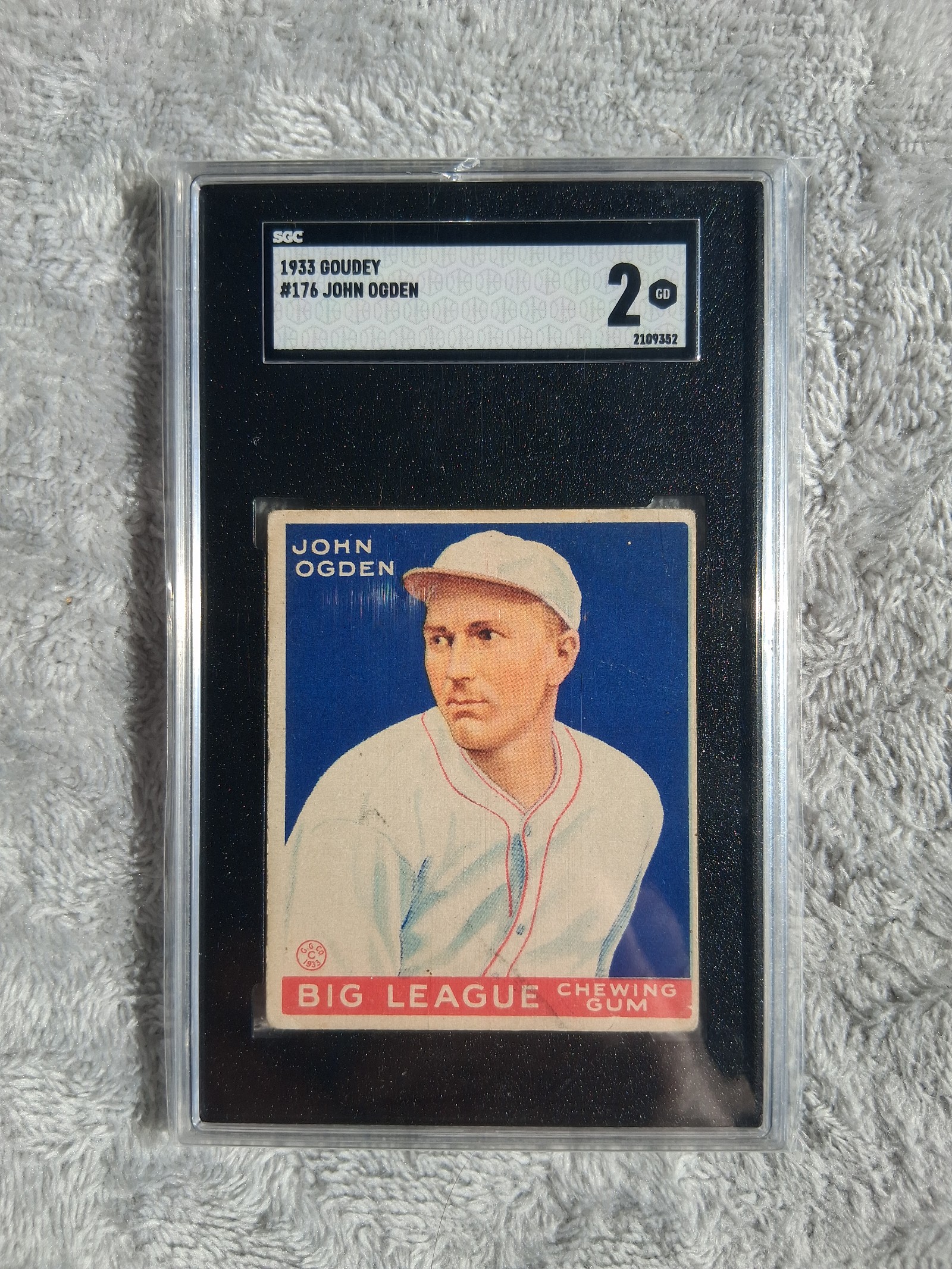 1933 Goudey John Ogden, Baltimore Orioles! SGC 2 G!