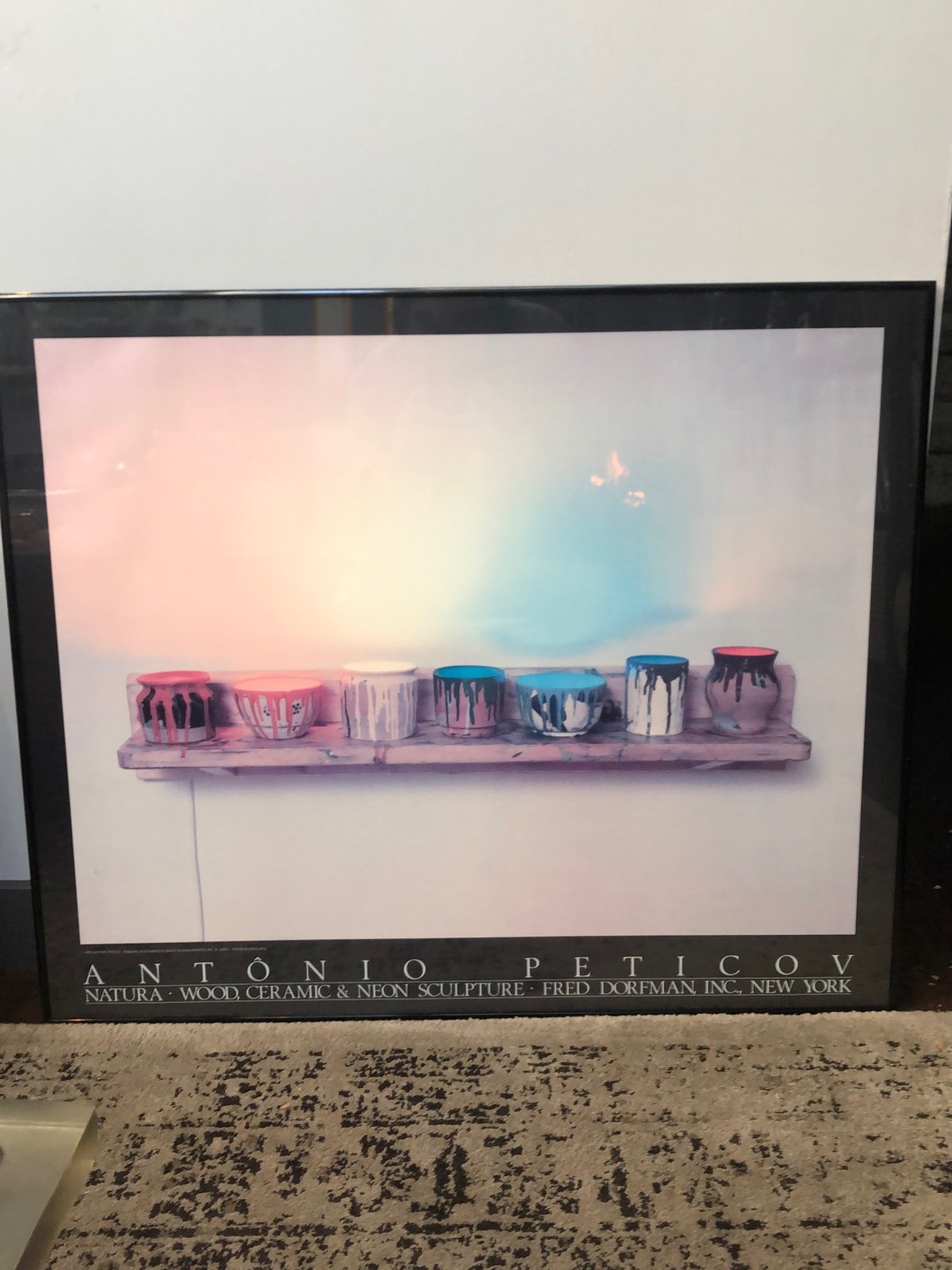 Antonio peticov fine art poster metal framed 1982