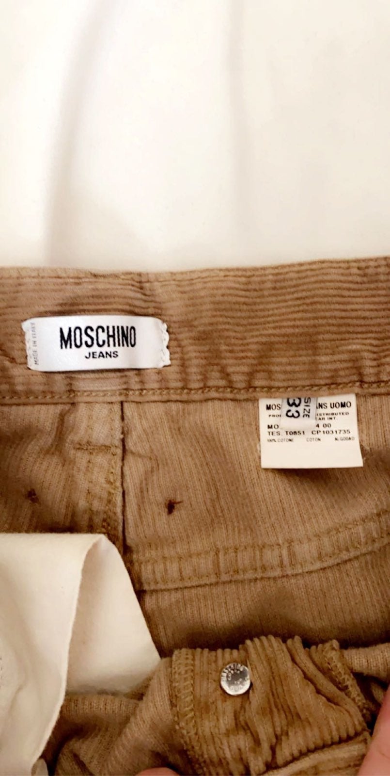 Moschino courdaroy pants