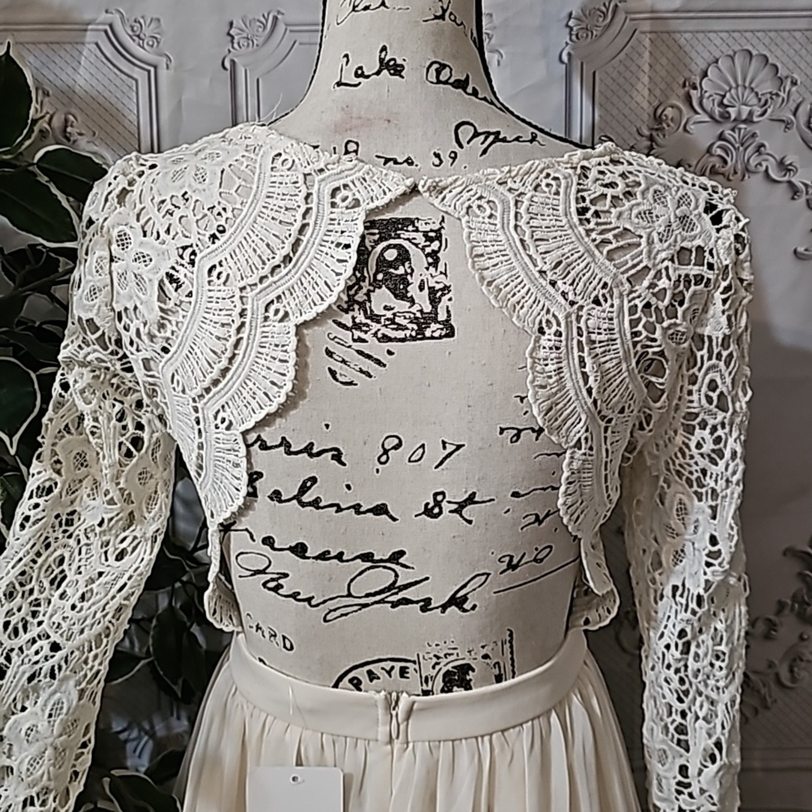 Maniju Lace and Sheer Gown Medium