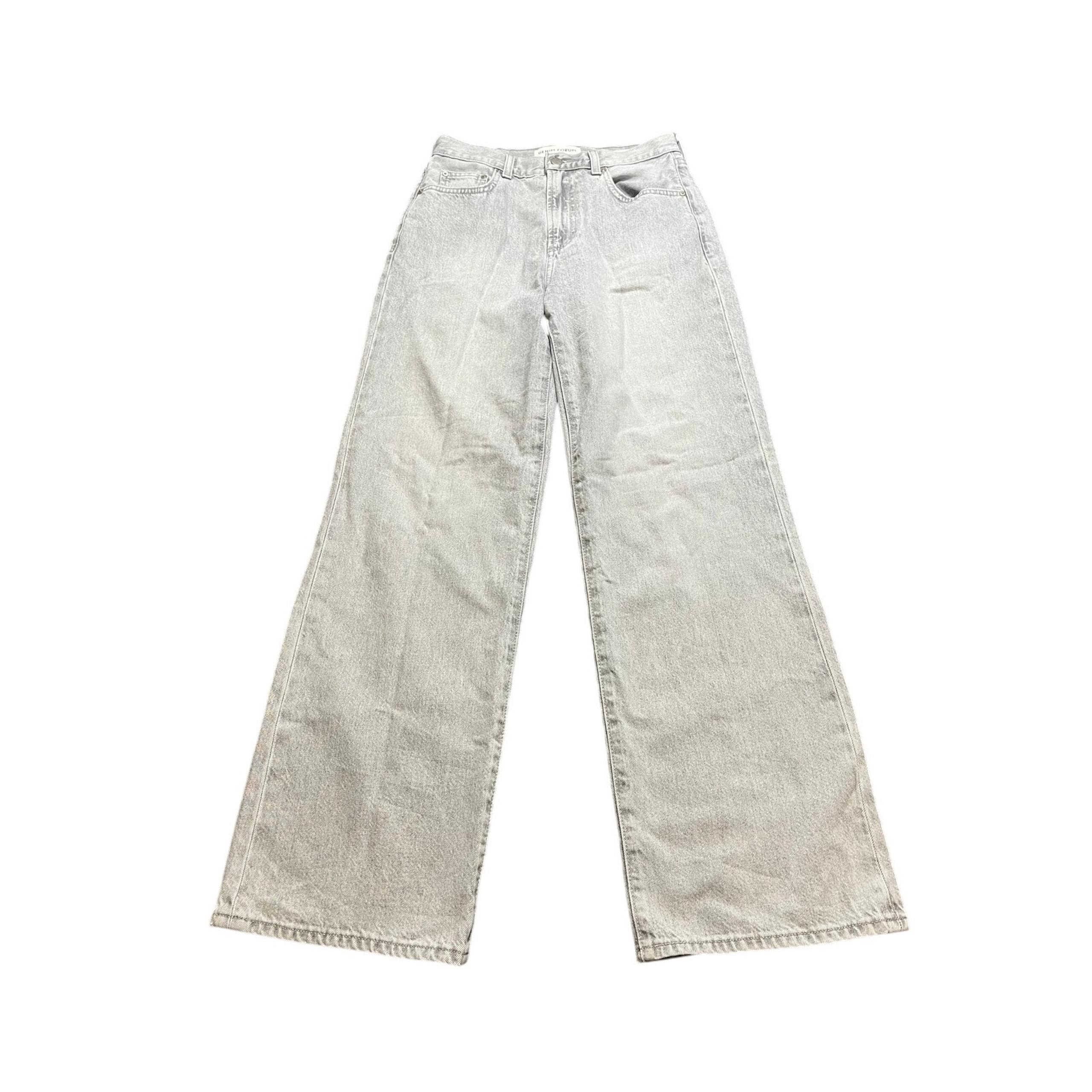 ARITZIA DENIM FORUM THE FARRAH HIGH RISE WIDE LEG PANTS GRAY WASH WOMENS 26