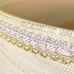 Textured Fabric Barrel Lamp Shade 12.25 Tall Tan Yellow Gold Fringed Trim