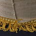 Textured Fabric Barrel Lamp Shade 12.25 Tall Tan Yellow Gold Fringed Trim