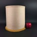 Textured Fabric Barrel Lamp Shade 12.25 Tall Tan Yellow Gold Fringed Trim