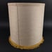 Textured Fabric Barrel Lamp Shade 12.25 Tall Tan Yellow Gold Fringed Trim