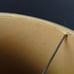 Textured Fabric Barrel Lamp Shade 12.25 Tall Tan Yellow Gold Fringed Trim
