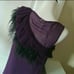DESIGNER FEATHER BLOUSE SILK ONE SHOULDER CAMI SMALL WOMENS SMALL