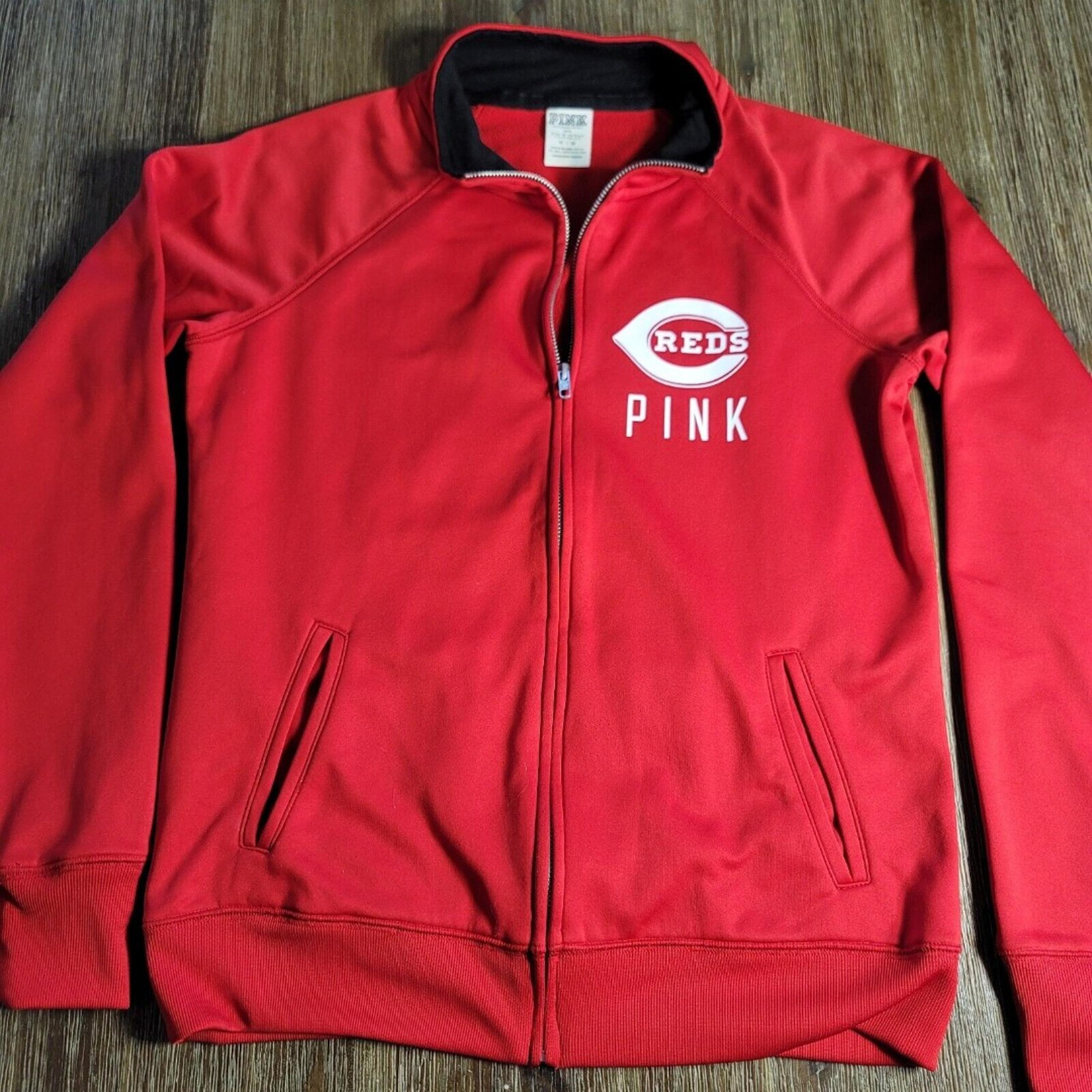 Victoria's Secret Pink Cincinnati Reds Full Zip Jacket Women's Medium