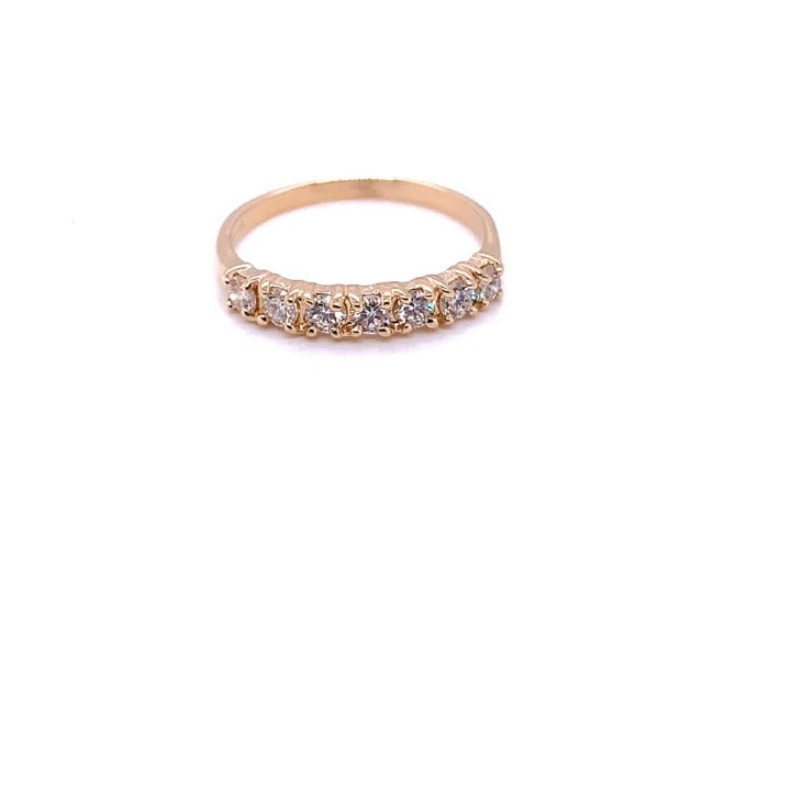 14K Yellow Gold Diamond Ring Wedding Band