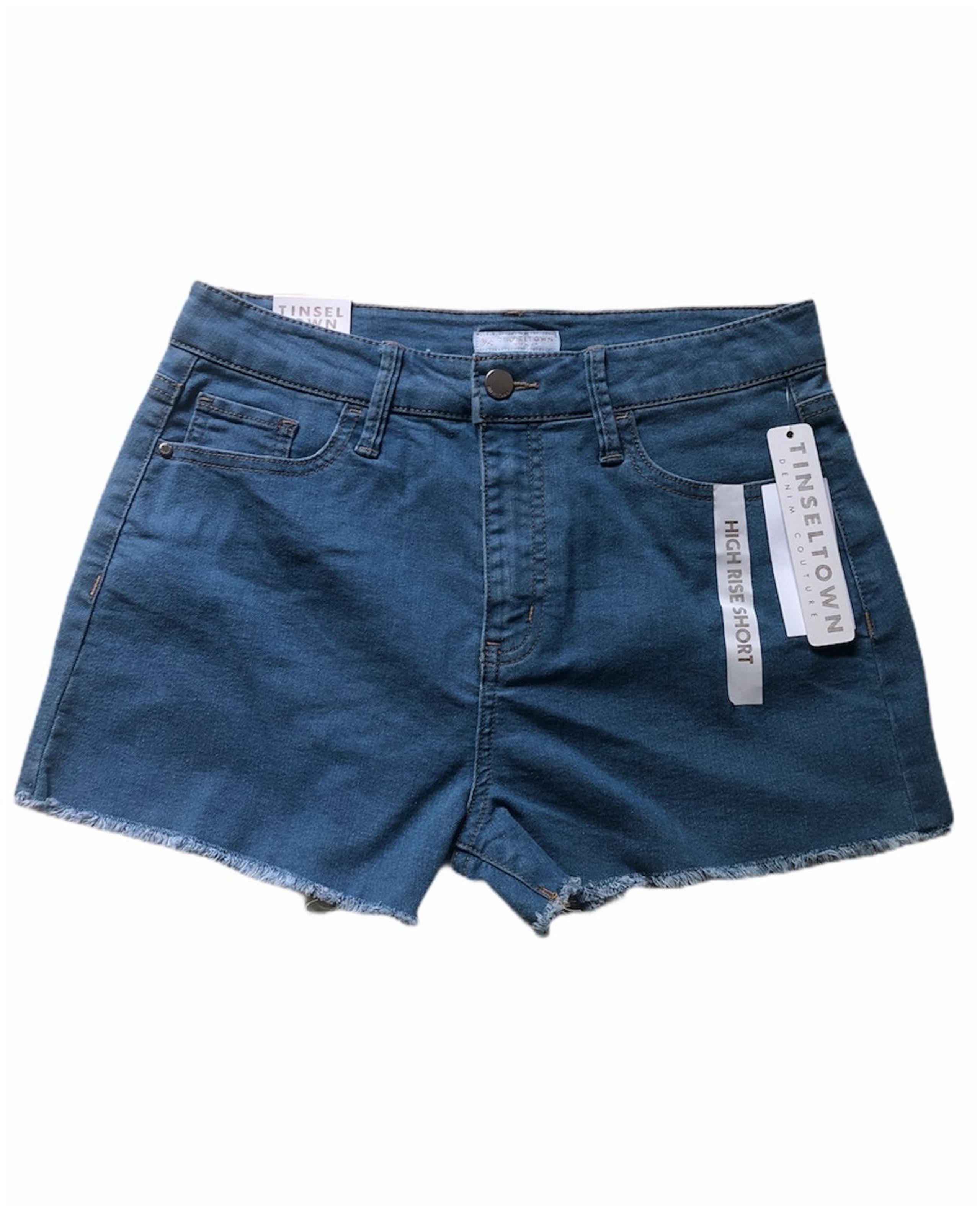 Tinseltown Denim Couture High Rise Short