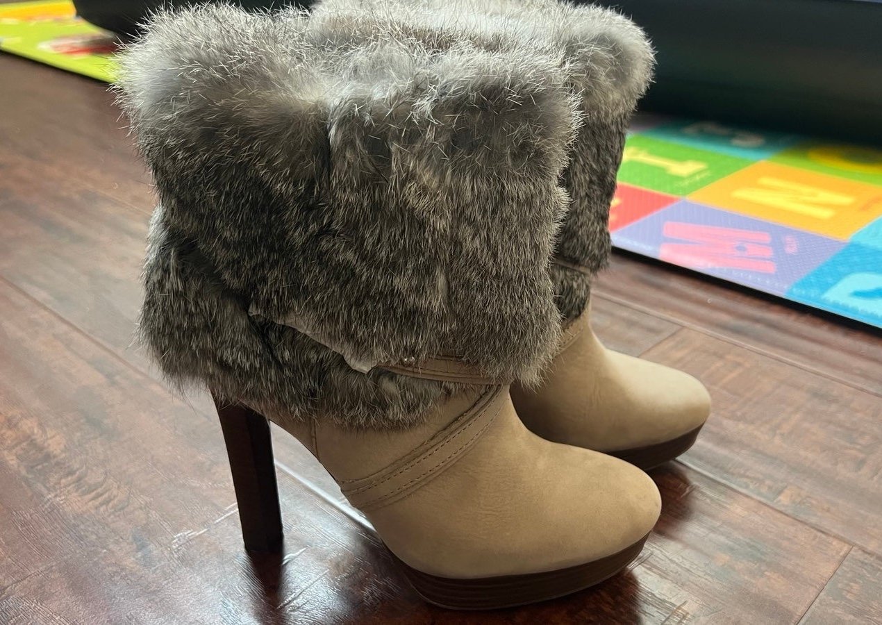 Coach Athena Soft Nubuck/Rabbit Shra/Gry 7.5