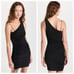 ALICE + OLIVIA Binnie Asymmetric Ruched Jersey Mini dress in Black Size 2 NWT