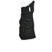 ALICE + OLIVIA Binnie Asymmetric Ruched Jersey Mini dress in Black Size 2 NWT