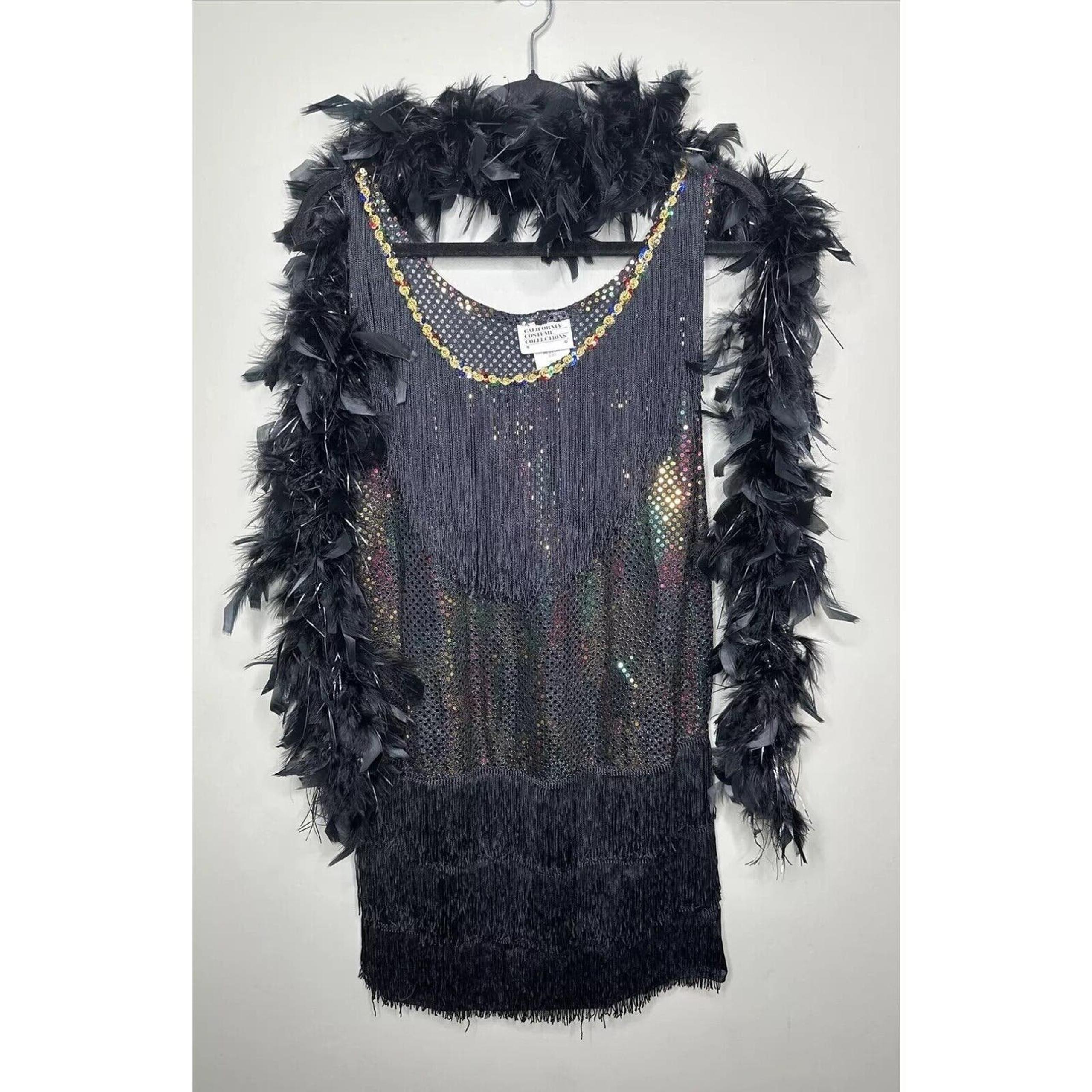 California Costume Collections Women’s Flapper multi Sequin Dress Size Medium