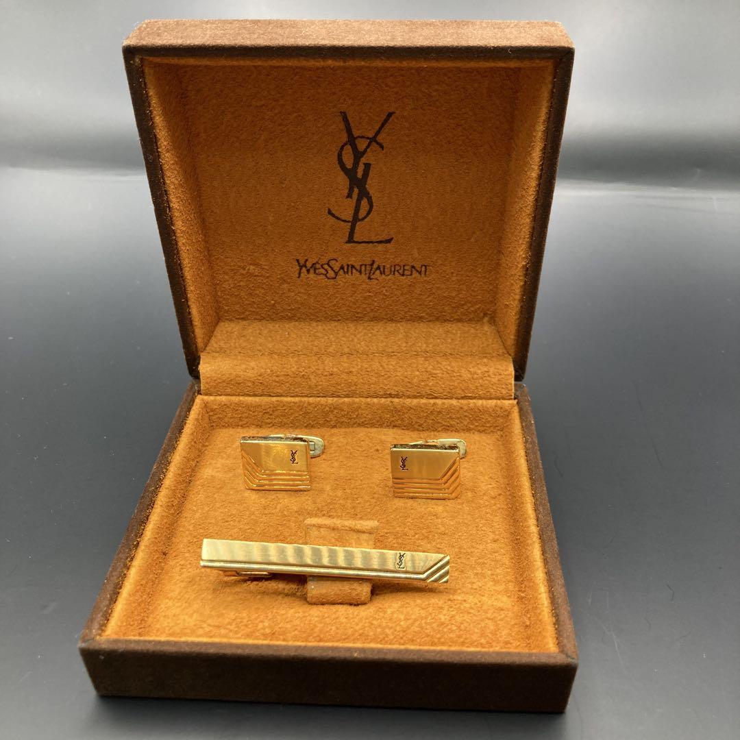 YVES SAINT LAURENT Yves Saint Laurent Tie Pin Cufflinks