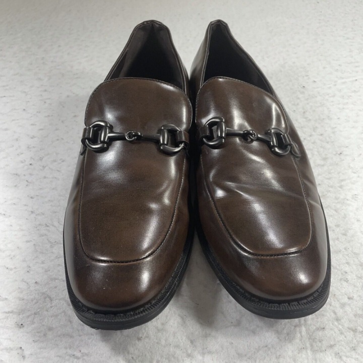Unlisted by Kenneth Cole Men's Size 11 Half Time Call Loafers Dark Cognac