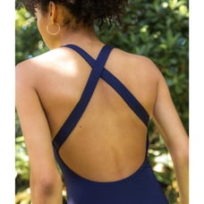 Andie Swim the Tulum Eco Nylon One Piece in Navy L NWT