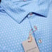 Peter Millar Mens Polo Golf Shirt M Cottage Blue Seeing Double Skulls Print