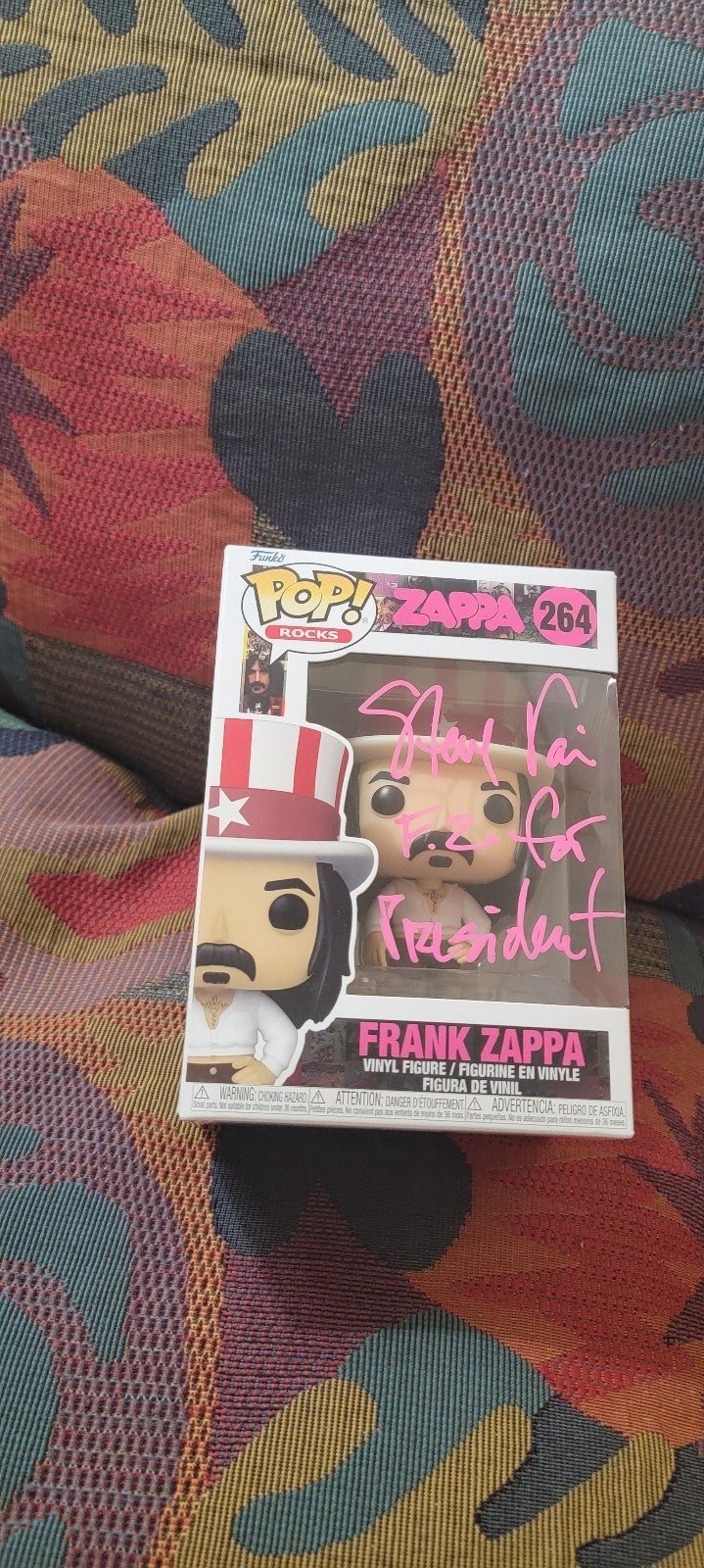 Steve Vai signed Funko Pop Frank Zappa 264 NIB RARE guitar auto