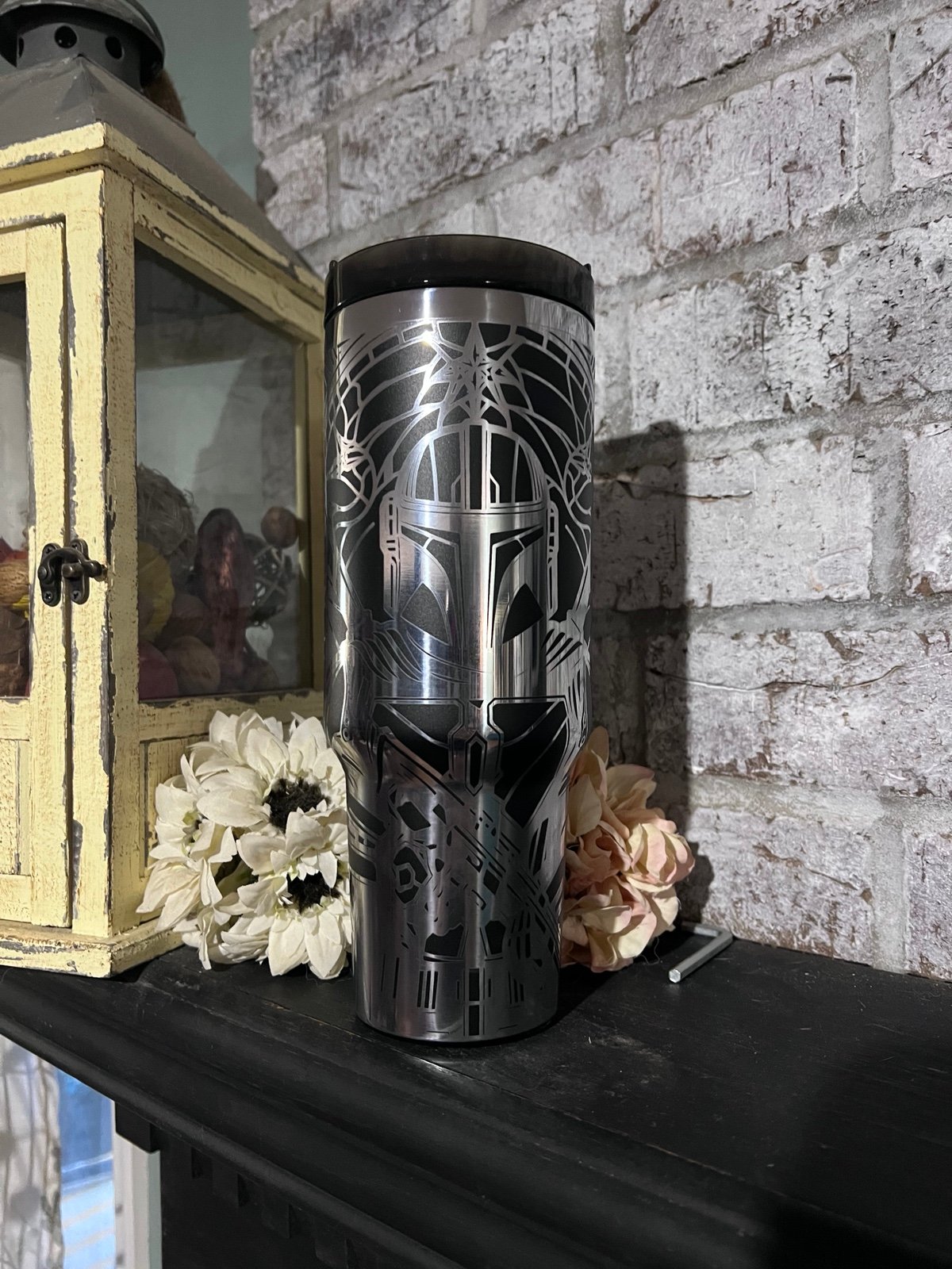 40oz Mando Engaved Tumbler
