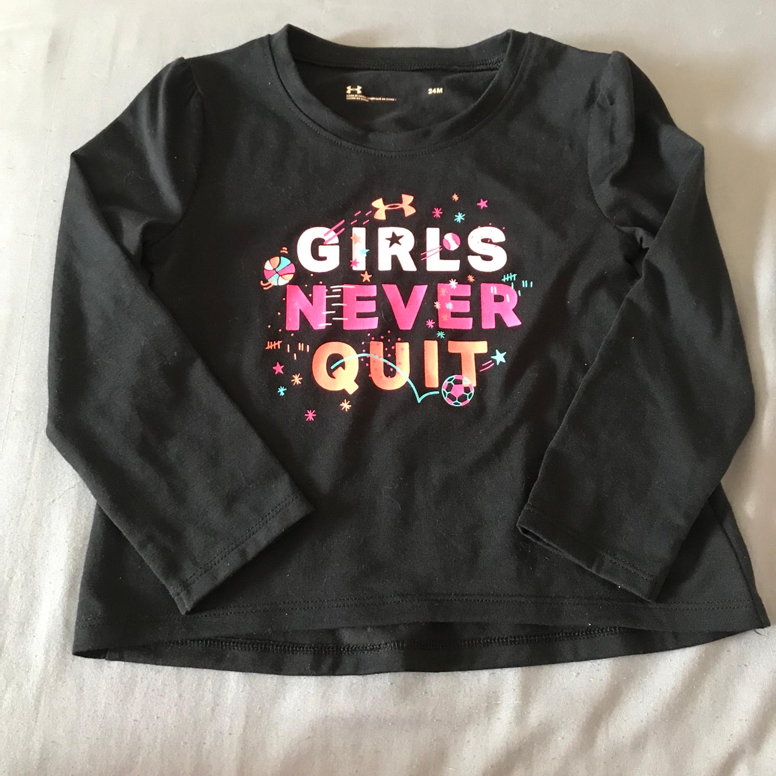Baby Girls’ Under Armour Girls Never Quit Long Sleeve Tee Size 24M