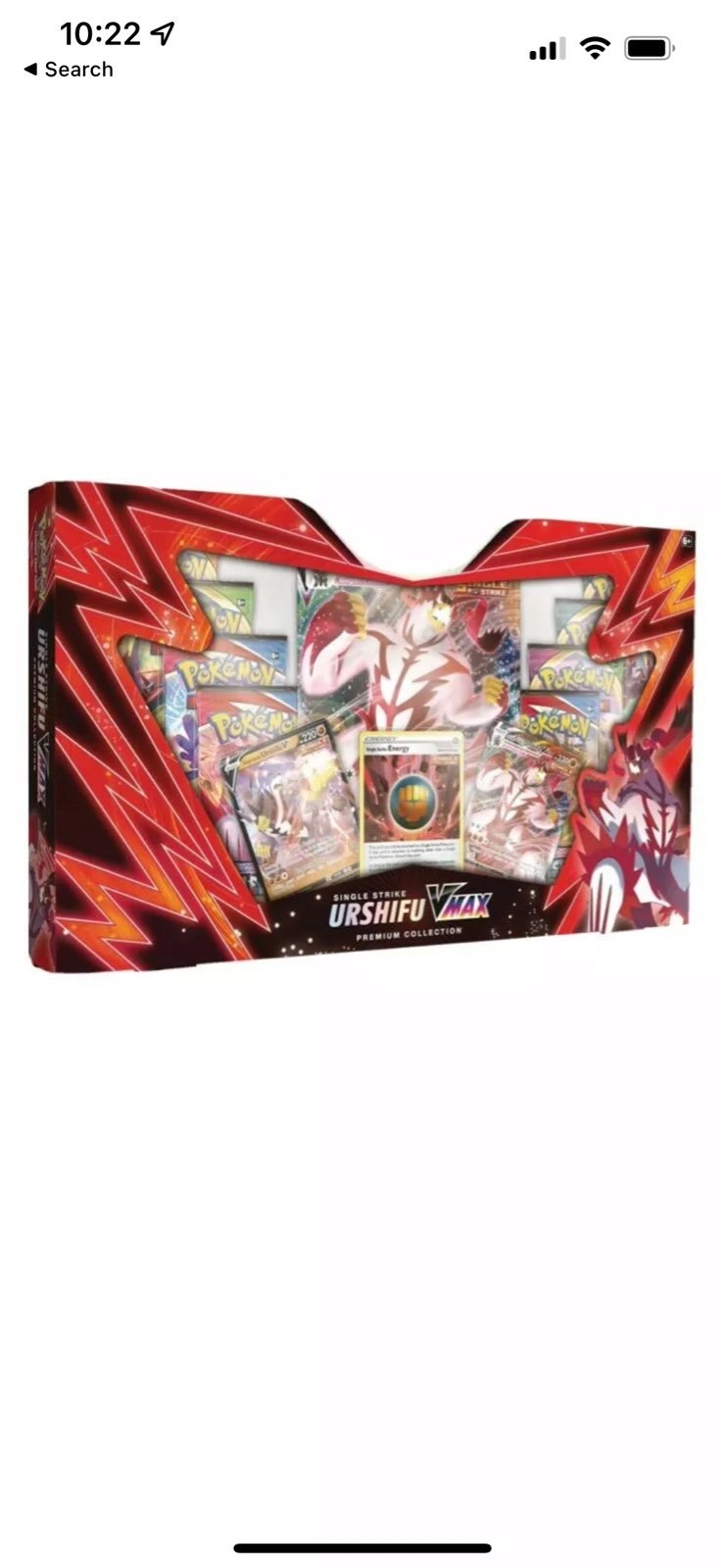 Pokemon Single Strike Urshifu VMAX premium collection