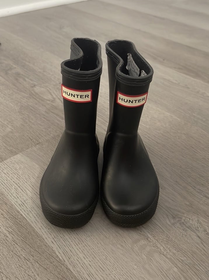 Hunter Black Children Toddlers Kids Winter Rain Boots Sz 6