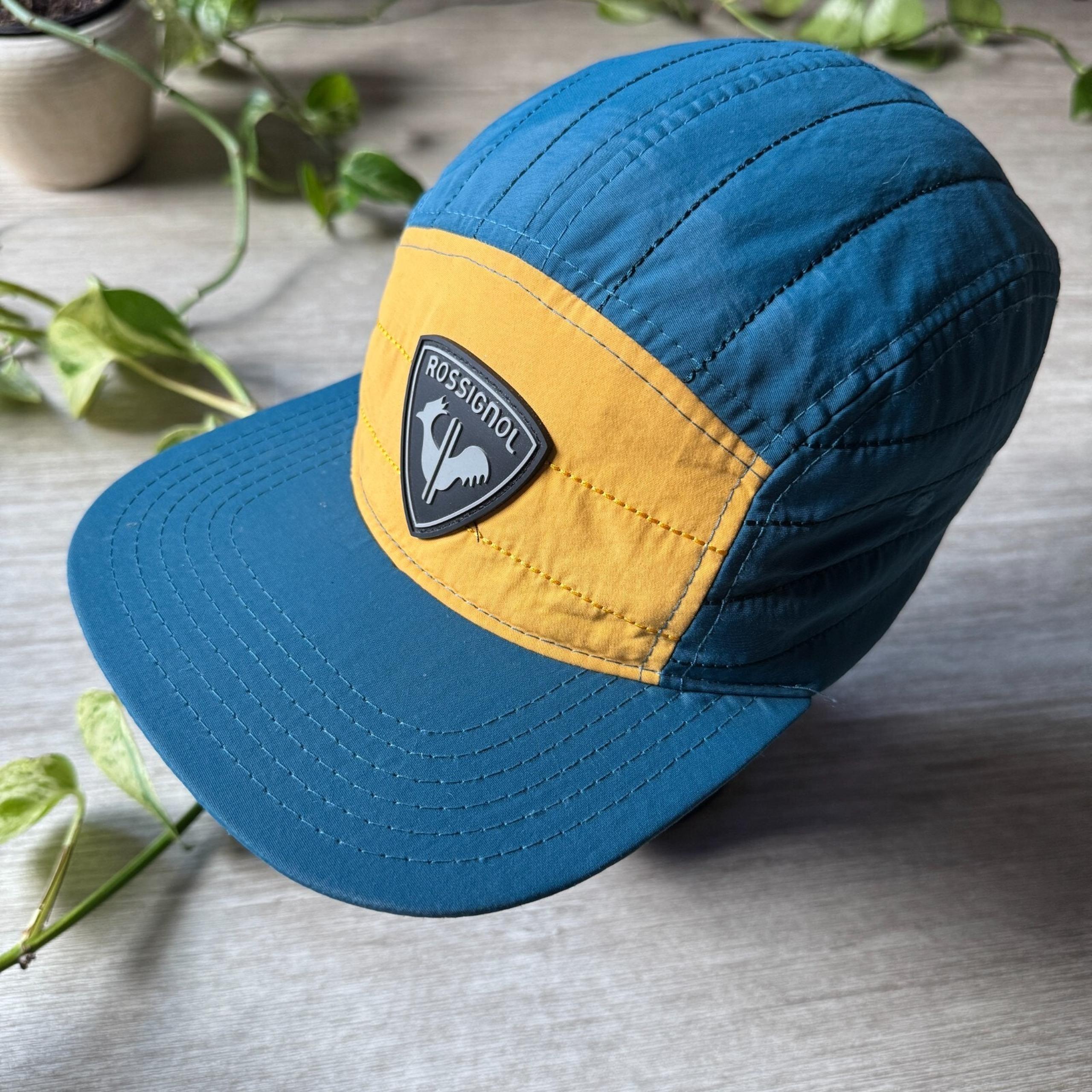 Rossignol Quilted Patch Cap Teal Strapback Hat Nylon