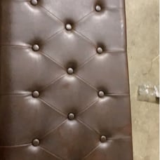 Brown storage ottoman