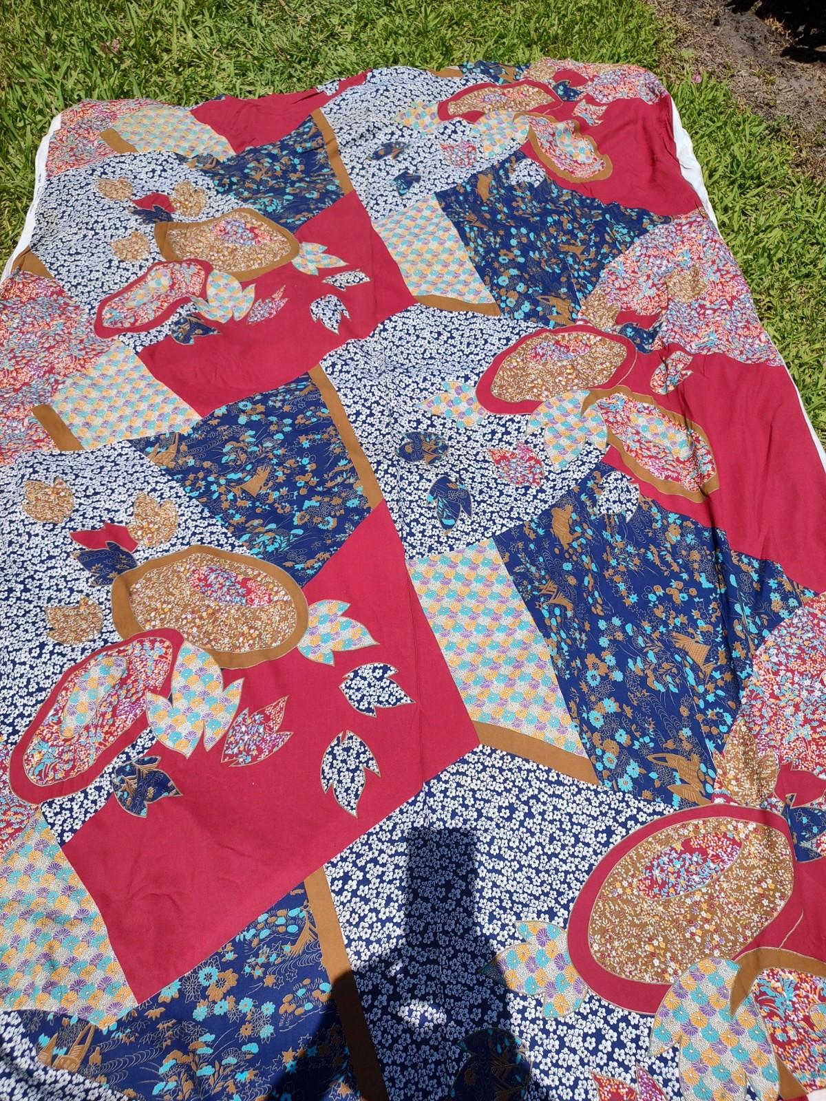 Vintage 26'/ 8,5 Yard Fabric Loomskill Inc Flowers Hippie Boho