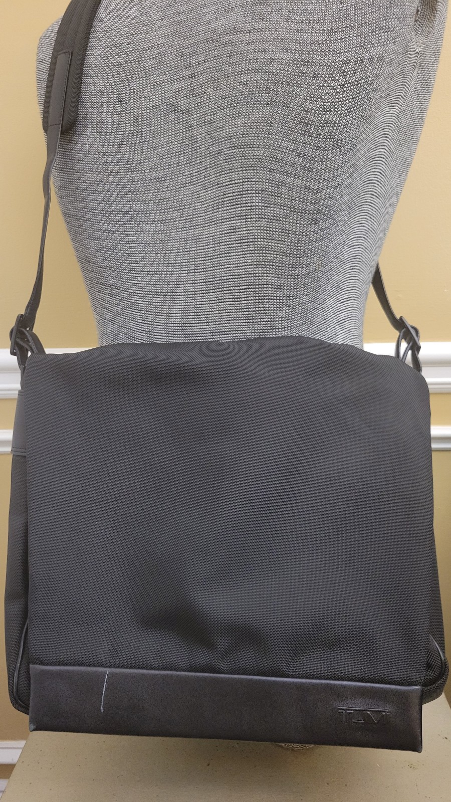 Tumi Black Nylon Messenger Bag #43004D3