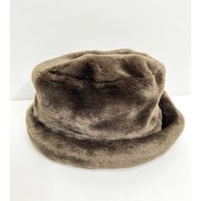 Ben Berger Luxury Collection Faux Fur Vintage Bucket Hat Brown