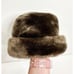 Ben Berger Luxury Collection Faux Fur Vintage Bucket Hat Brown